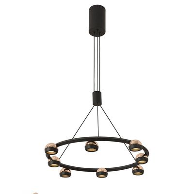 Serena Chandelier Iron+Alu D62 Xh15X W62 Led Black Zl2393/8A